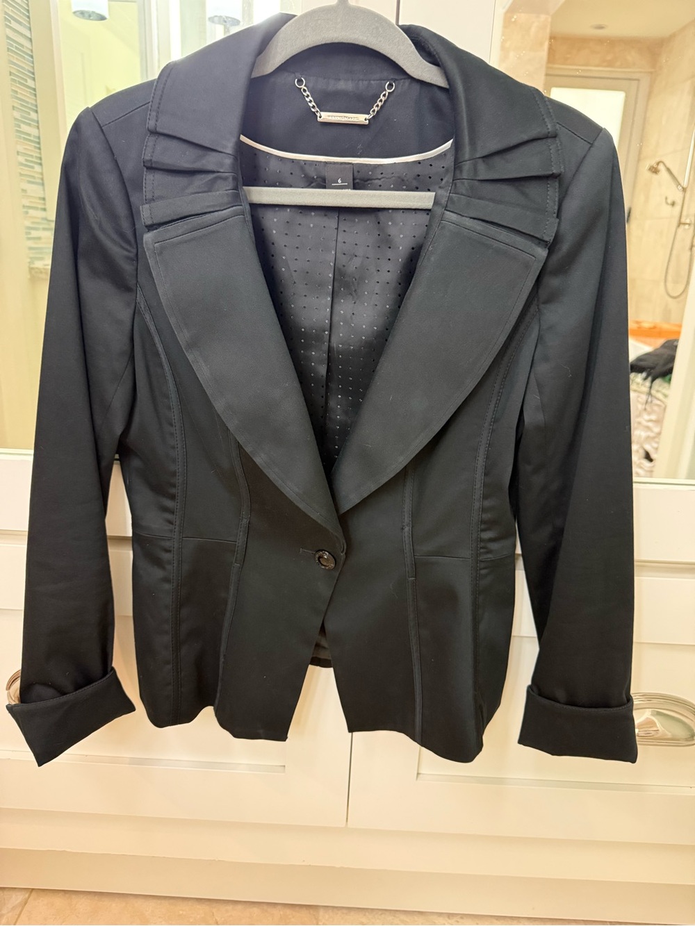 White House Black Market Black Feminine Tailored Blazer